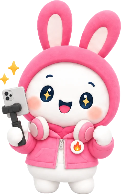 ピンクのうさぎ